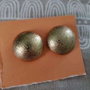 Large costume jewelry gold colored studs
